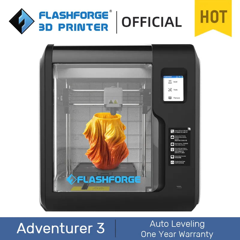 3D PRINT SHOP Flashforge 3D Printer Adventurer 3 DIY Kit Auto-leveling WIFI Out of Box Built-in Camera Automatic Leveling 3D Cloud Printing