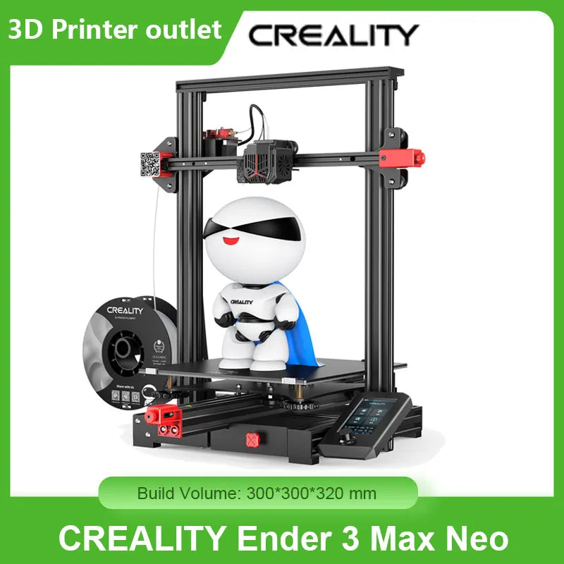 CREALITY Ender 3 Max Neo Upgrade 3D Printer with Dual Z-axis CR-Touch Auto Leveling Large Print Size 300*300*320mm FDM Printers